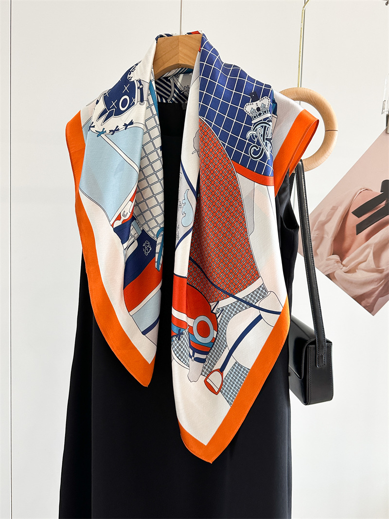 Travel Accessories To Gift - Soft Silk Scarf Women Square Bandanas