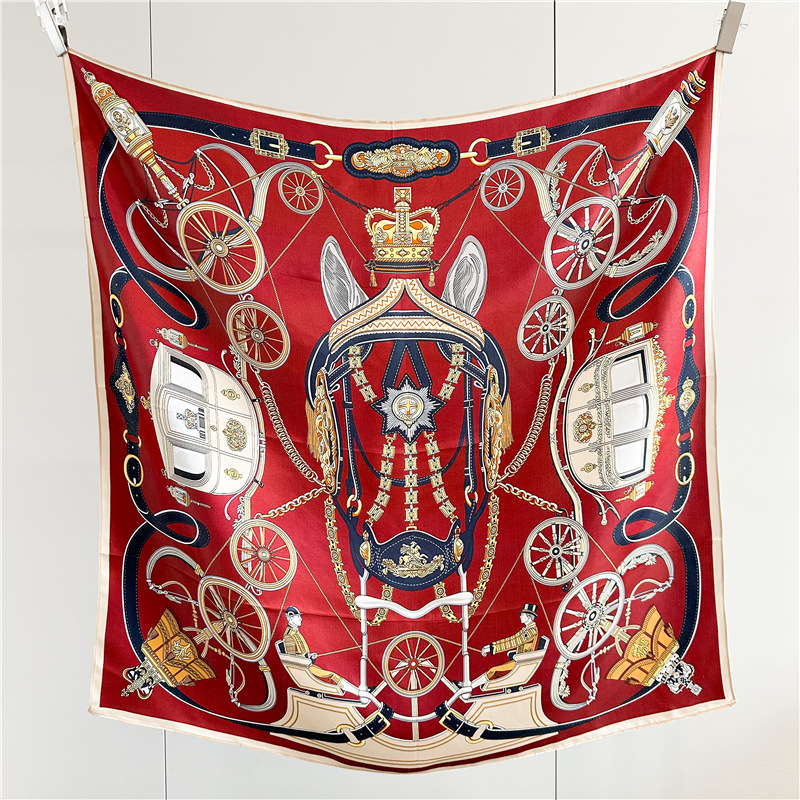 Travel Accessories To Gift - 12MM Soft Silk Scarf Women 90CM
