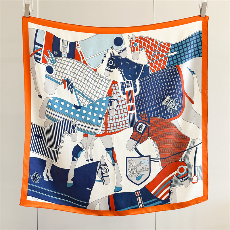 Soft Silk Scarf Women Square B - Travel Accessories To Gift ulasan dan harga