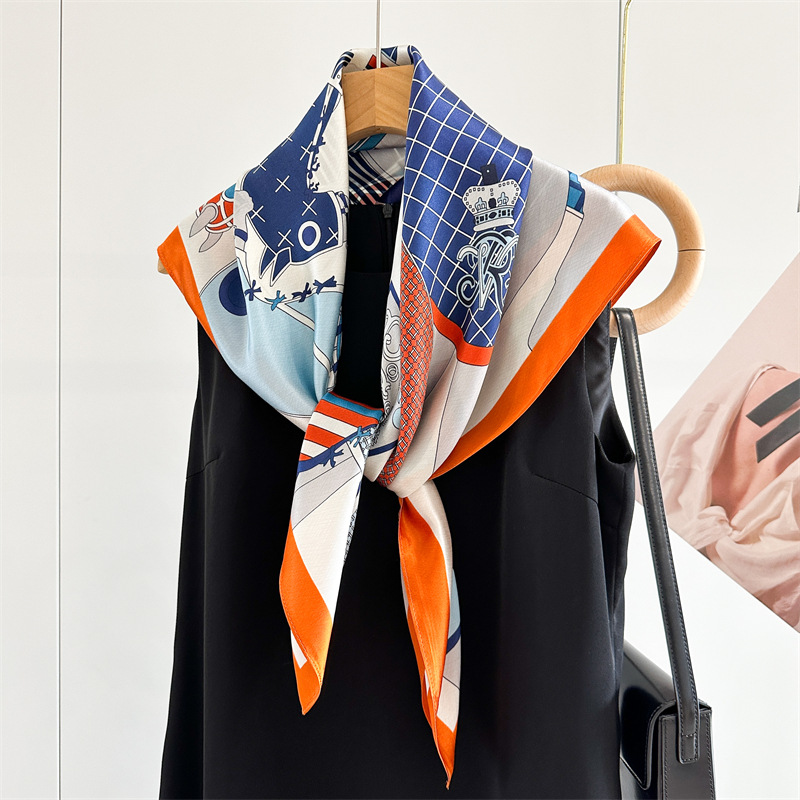 Soft Silk Scarf Women Square B - Travel Accessories To Gift ulasan dan harga