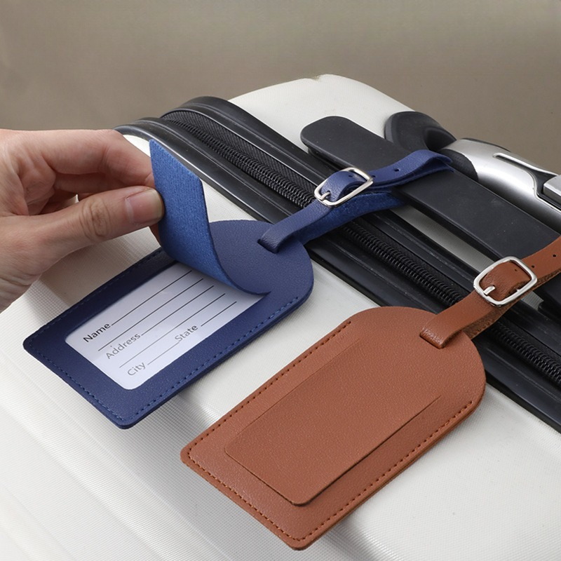 Women Men Luggage Tags PU Leat - Luggage Tag Leather ulasan dan harga