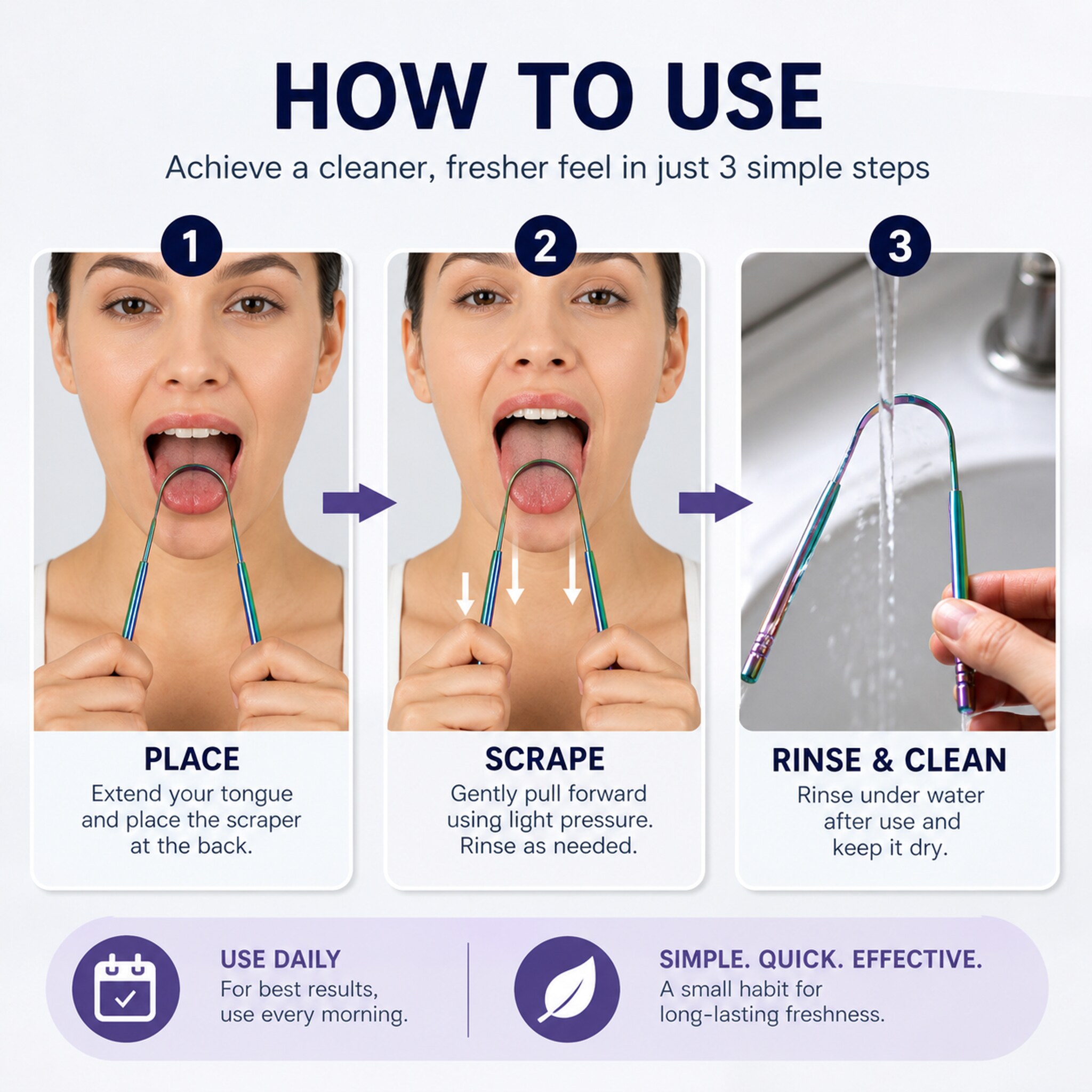 Metal Tongue Cleaner Stainless - Travel Accessories Needed ulasan dan harga