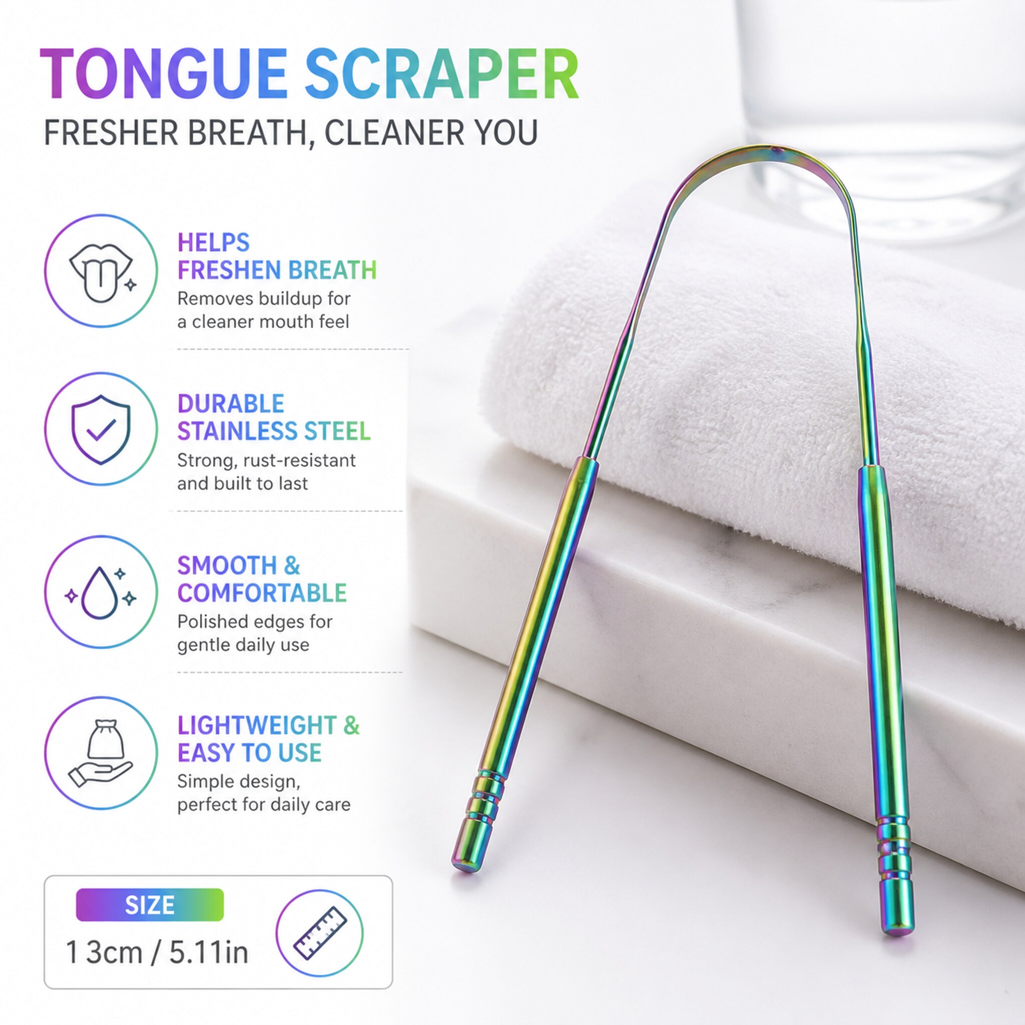 Metal Tongue Cleaner Stainless - Travel Accessories Needed ulasan dan harga