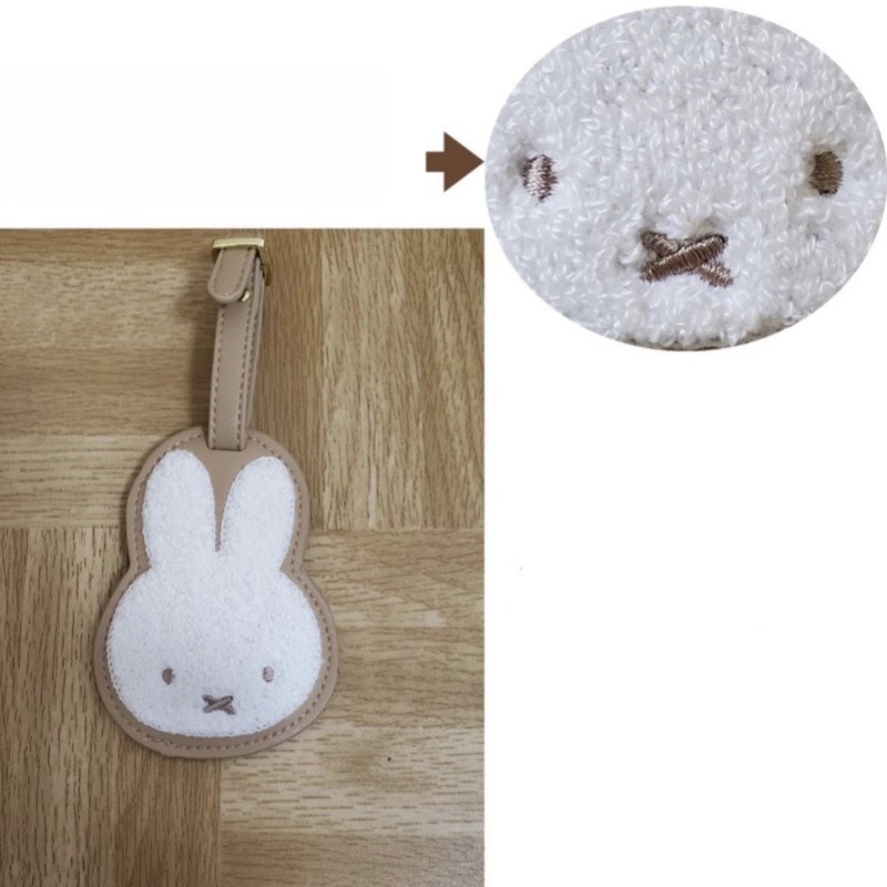 Hot Cartoon Miffy Series Leath - Luggage Tag Leather ulasan dan harga