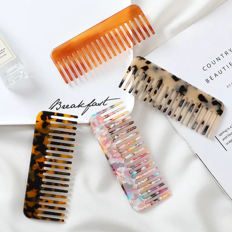 Wide Teeth Acetate Hair Combs  - Travel Accessories Needed ulasan dan harga