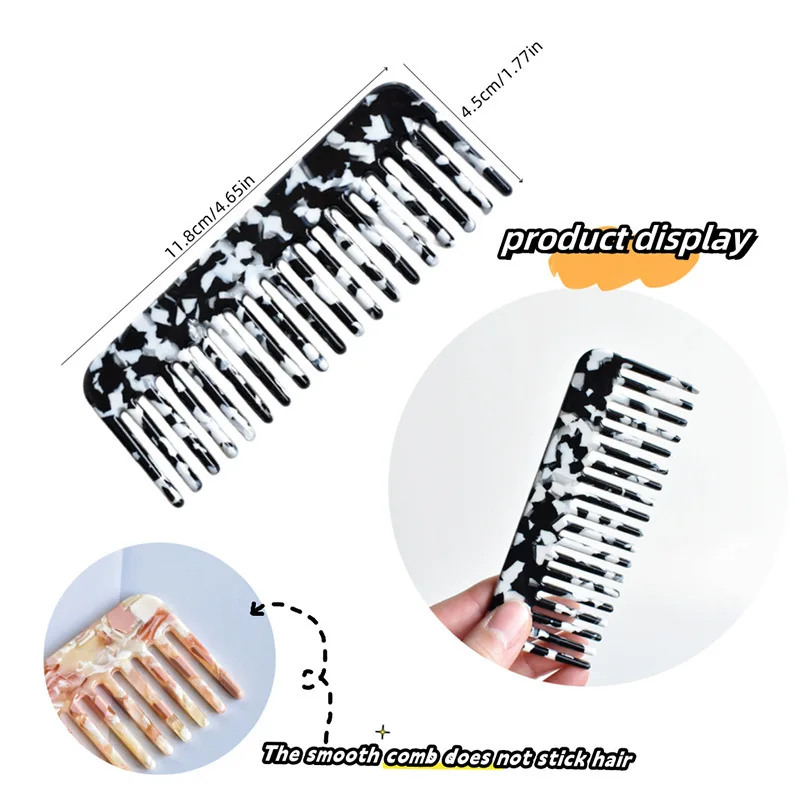 Wide Teeth Acetate Hair Combs  - Travel Accessories Needed ulasan dan harga
