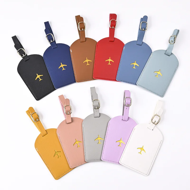 1pc Thicken PU Hot Stamping Ai - Luggage Tag Leather ulasan dan harga