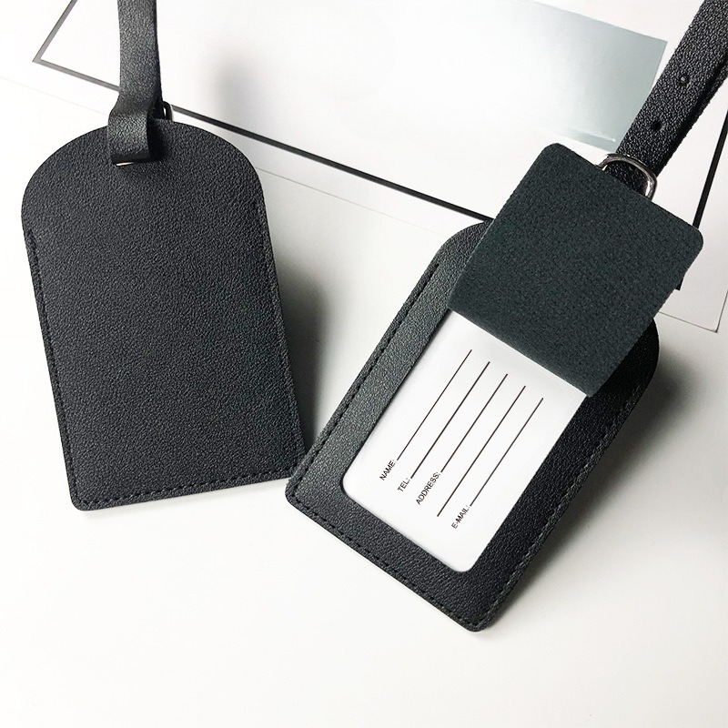 1PC PU Leather Luggage Tag Sui - Luggage Tag Leather ulasan dan harga