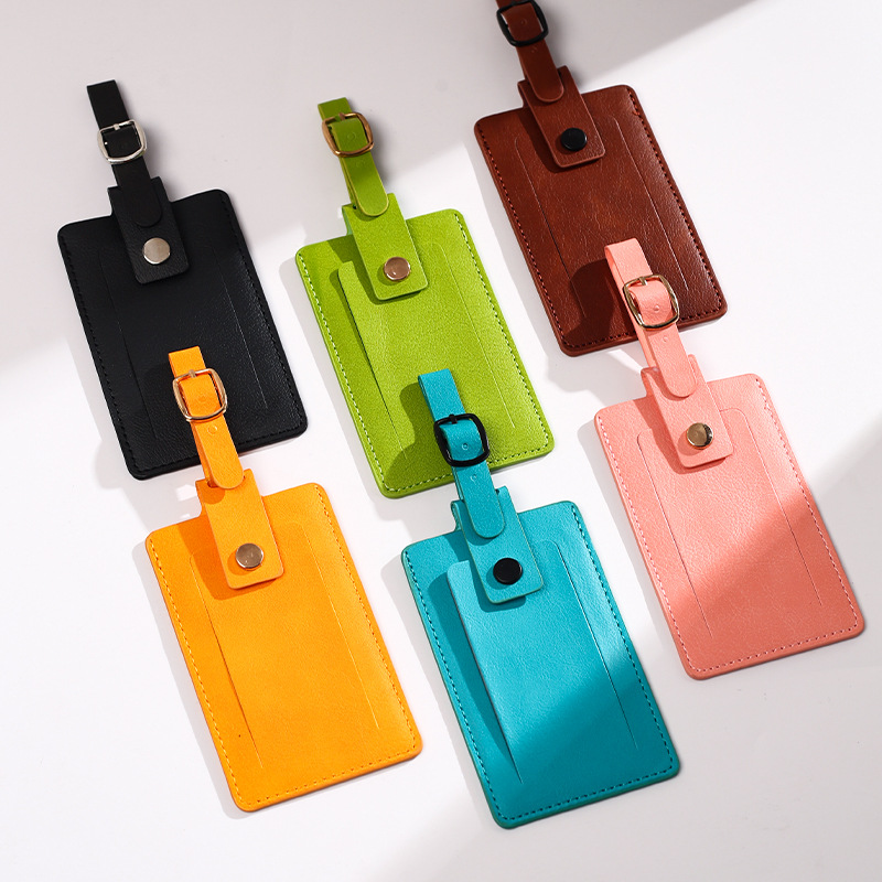PU Leather Luggage Tag Suitcas - Luggage Tag Leather ulasan dan harga