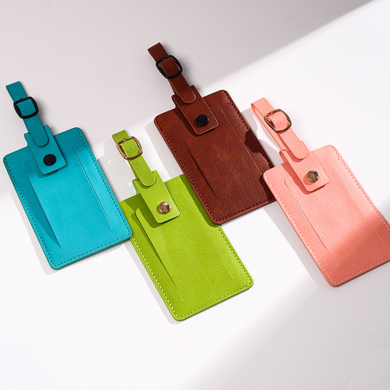 PU Leather Luggage Tag Suitcas - Luggage Tag Leather ulasan dan harga