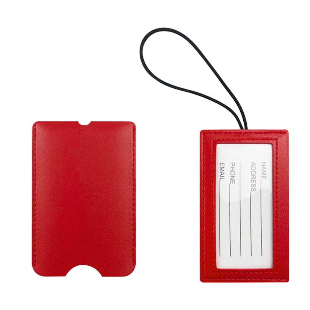 PU Leather Pull out Luggage Ta - Luggage Tag Leather ulasan dan harga