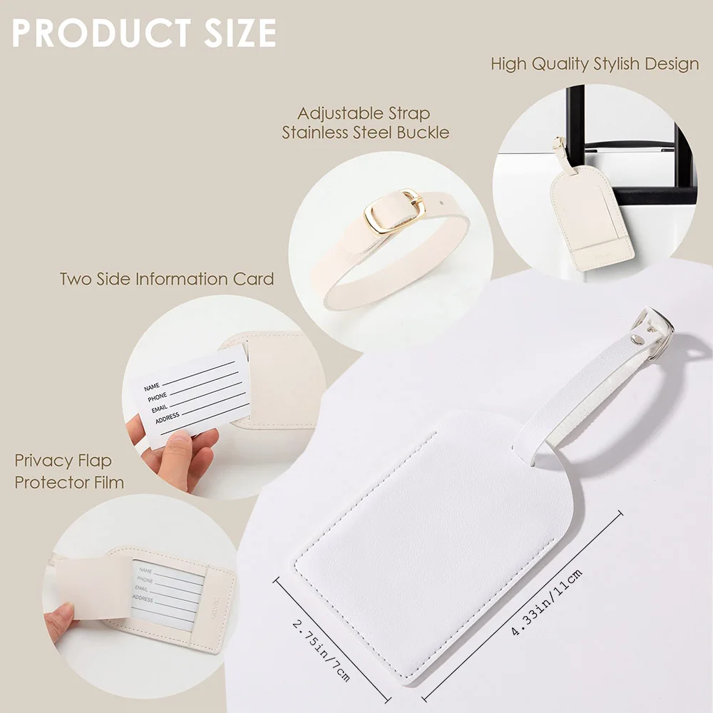 Personalized Pu Leather Luggag - Luggage Tag Leather ulasan dan harga