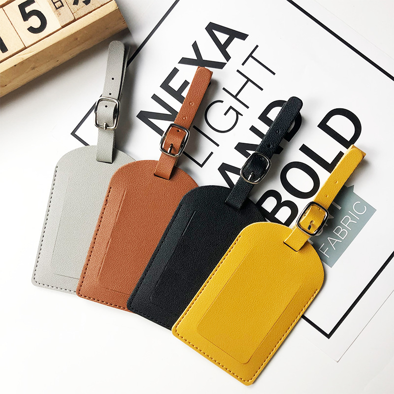 1PC Women Men Flight Holiday T - Luggage Tag Leather ulasan dan harga