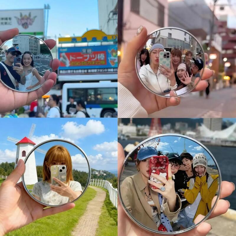 Handheld Selfie Mirror Portabl - Travel Accessories Deals ulasan dan harga