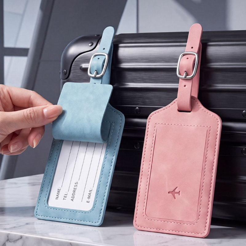 1PC PU Leather Luggage Tag Wom - Luggage Tag Leather ulasan dan harga