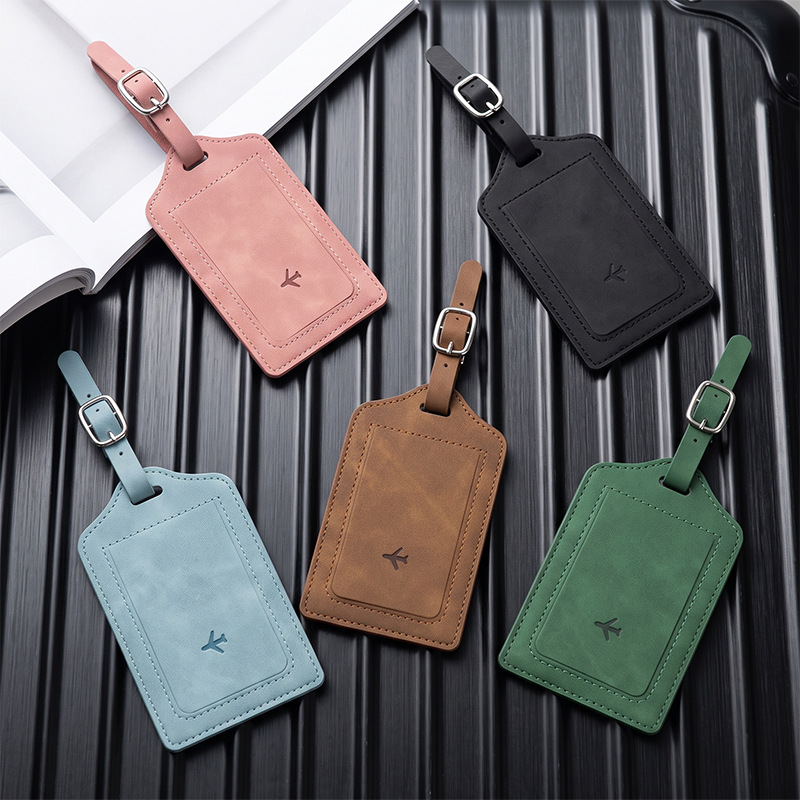 1PC PU Leather Luggage Tag Wom - Luggage Tag Leather ulasan dan harga