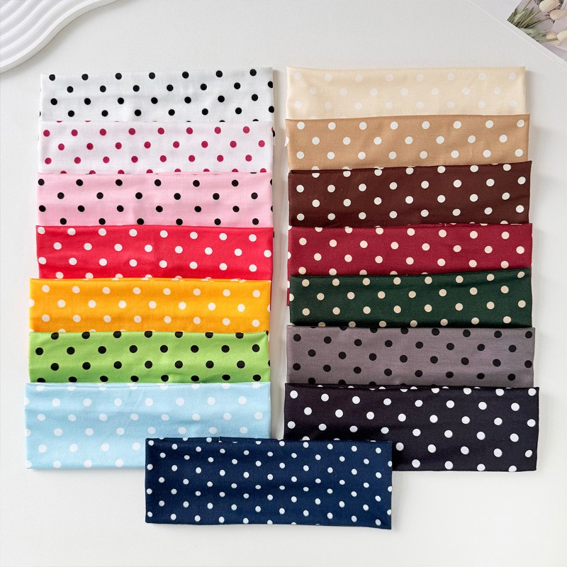 2Pc Polka Dot Elastic Headband - Travel Accessories Needed ulasan dan harga