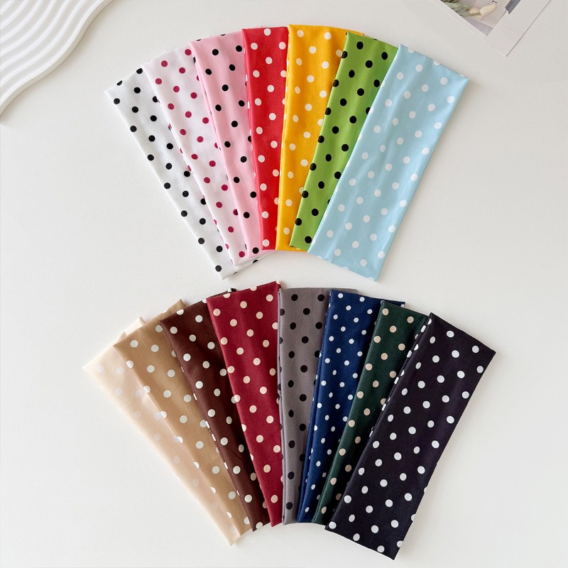 2Pc Polka Dot Elastic Headband - Travel Accessories Needed ulasan dan harga