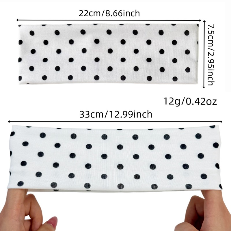 2Pc Polka Dot Elastic Headband - Travel Accessories Needed ulasan dan harga