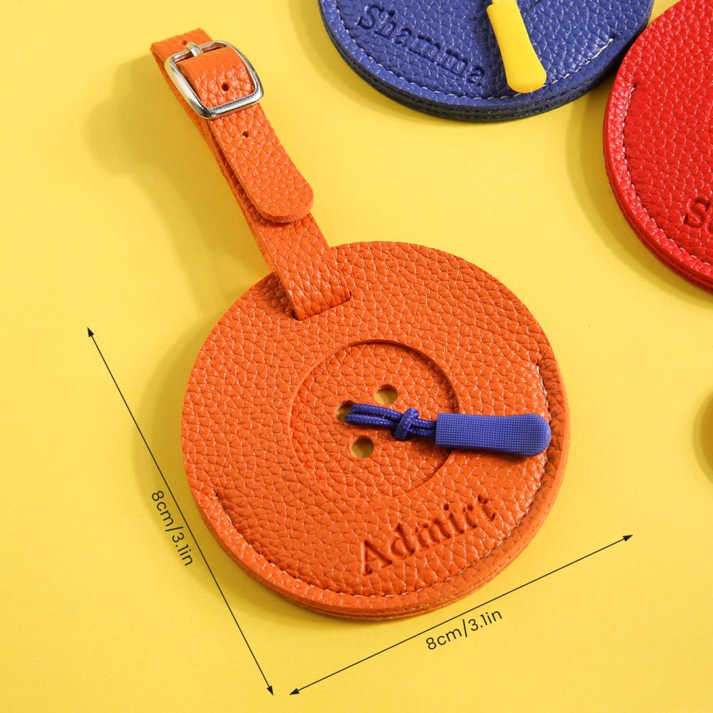 Personalized Embossed Name Lug - Luggage Tag Leather ulasan dan harga