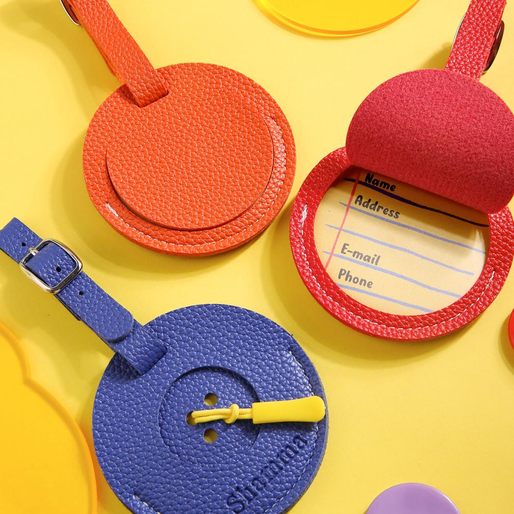 Personalized Embossed Name Lug - Luggage Tag Leather ulasan dan harga