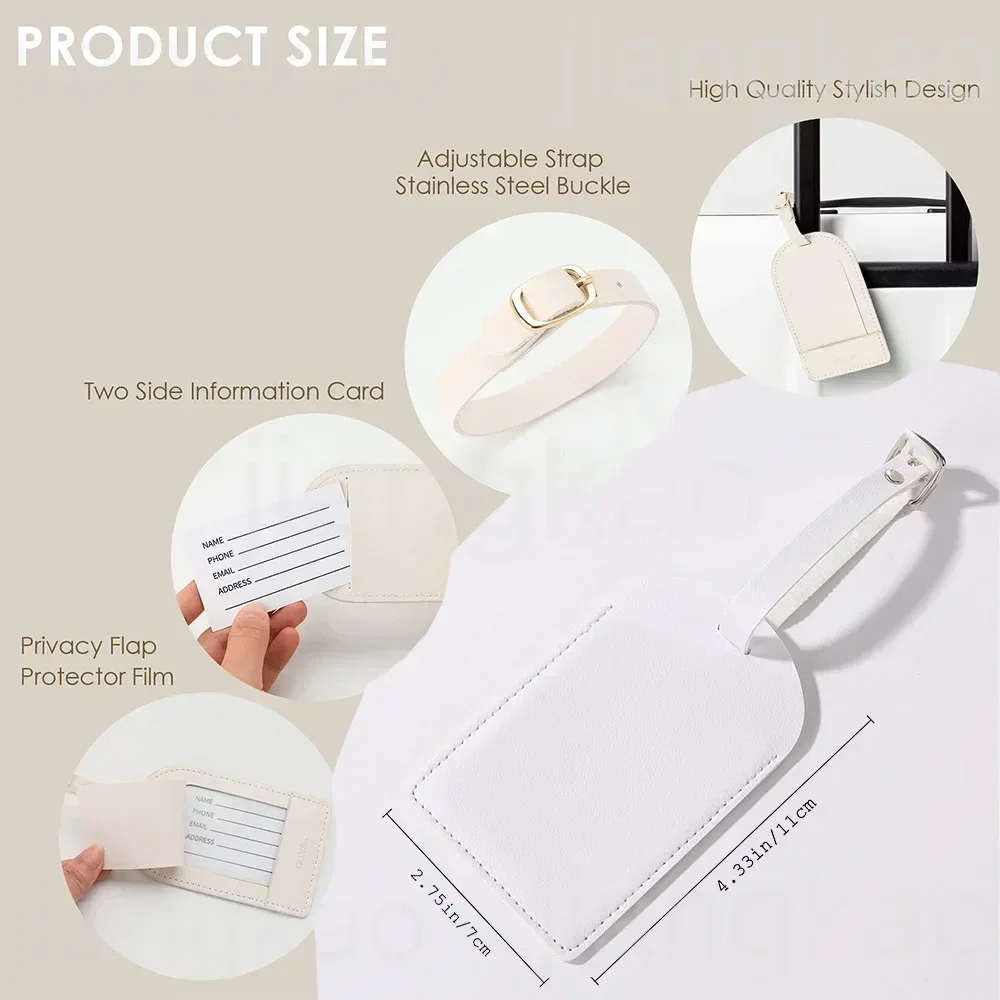 Personalized PU Luggage Tag He - Luggage Tag Leather ulasan dan harga