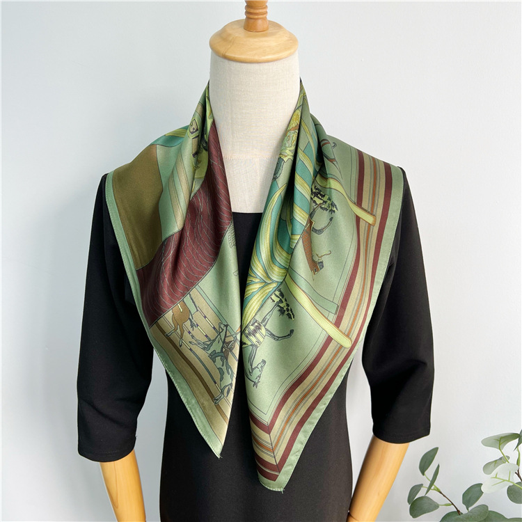 65CM Green Silk Scarf Luxury D - Travel Accessories To Gift ulasan dan harga