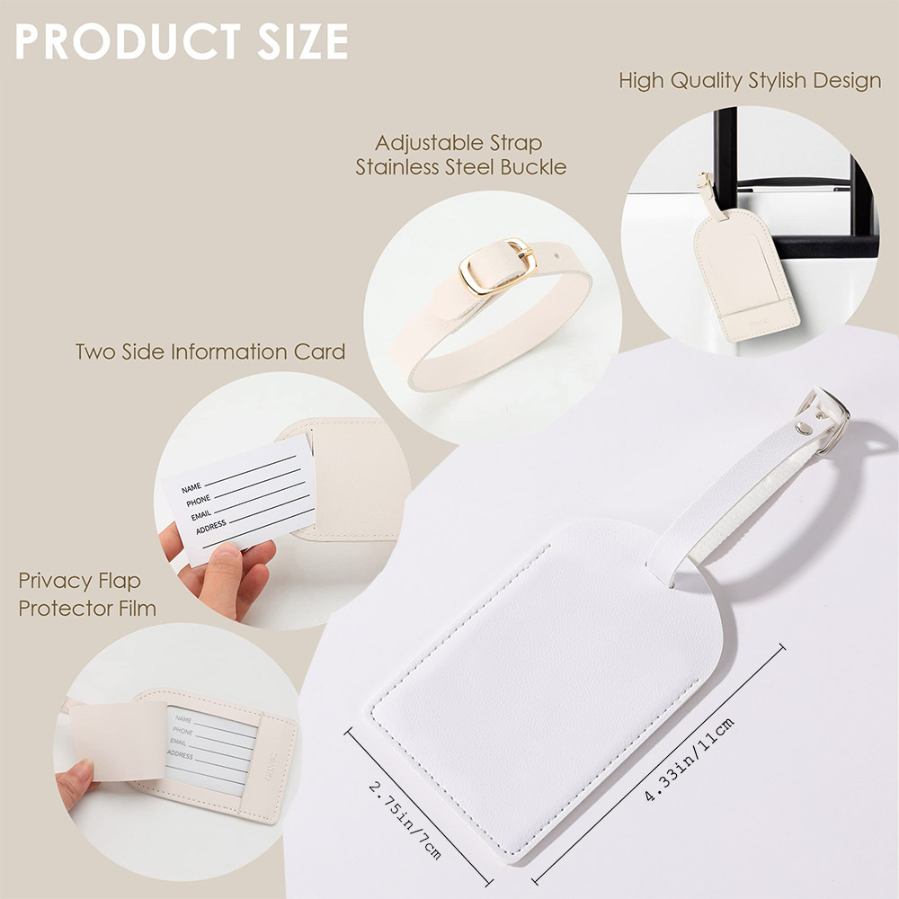 A-Z Rhinestone Monogram Leathe - Luggage Tag Leather ulasan dan harga