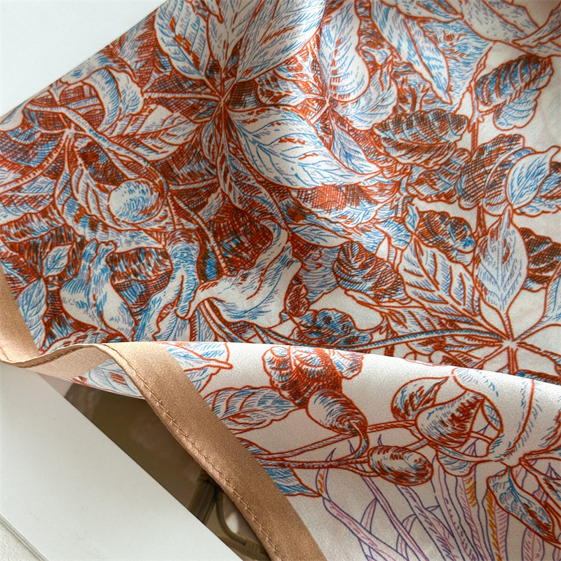 Soft Silk Scarf Women Square B - Travel Accessories To Gift ulasan dan harga