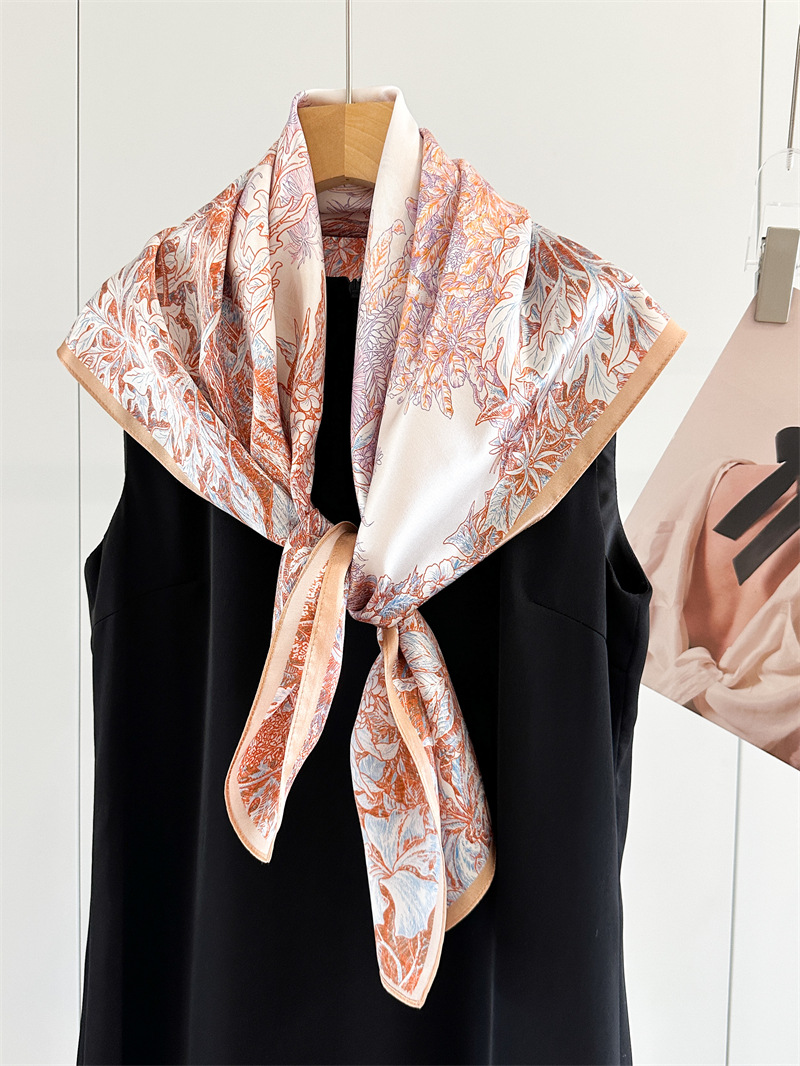 Soft Silk Scarf Women Square B - Travel Accessories To Gift ulasan dan harga