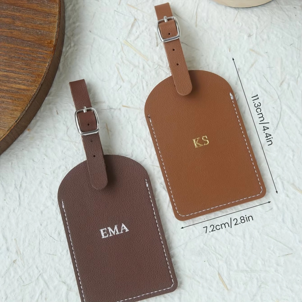 Customized Personalized Name S - Luggage Tag Leather ulasan dan harga