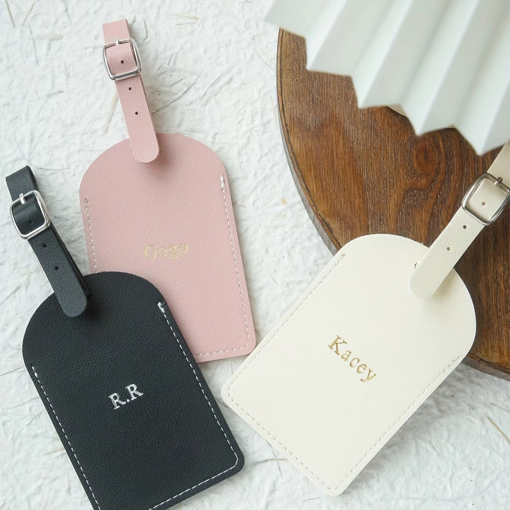 Customized Personalized Name S - Luggage Tag Leather ulasan dan harga