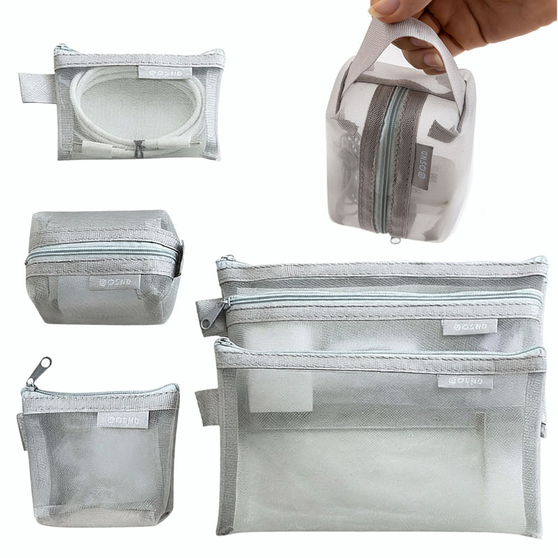Gray Mesh Organizer Bags – for - Travel Accessories Needed ulasan dan harga