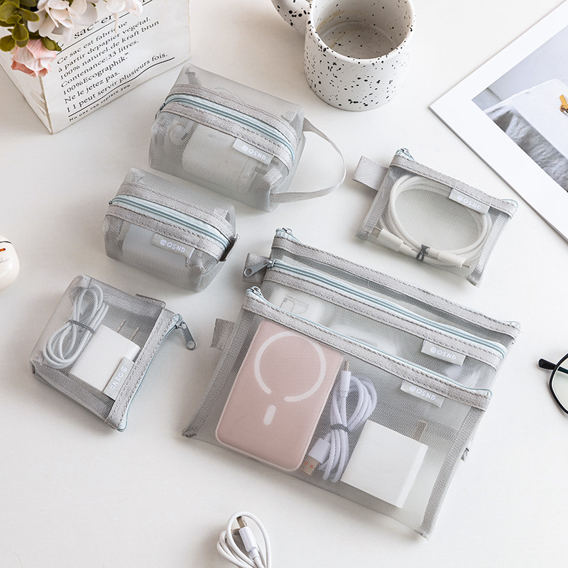 Gray Mesh Organizer Bags – for - Travel Accessories Needed ulasan dan harga